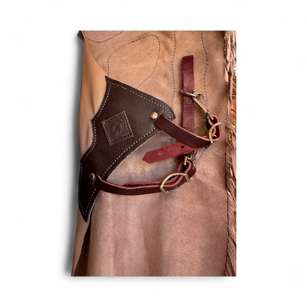 Youth Chinks: Gray/Tan Lamb: Pistol: 4-6yrs