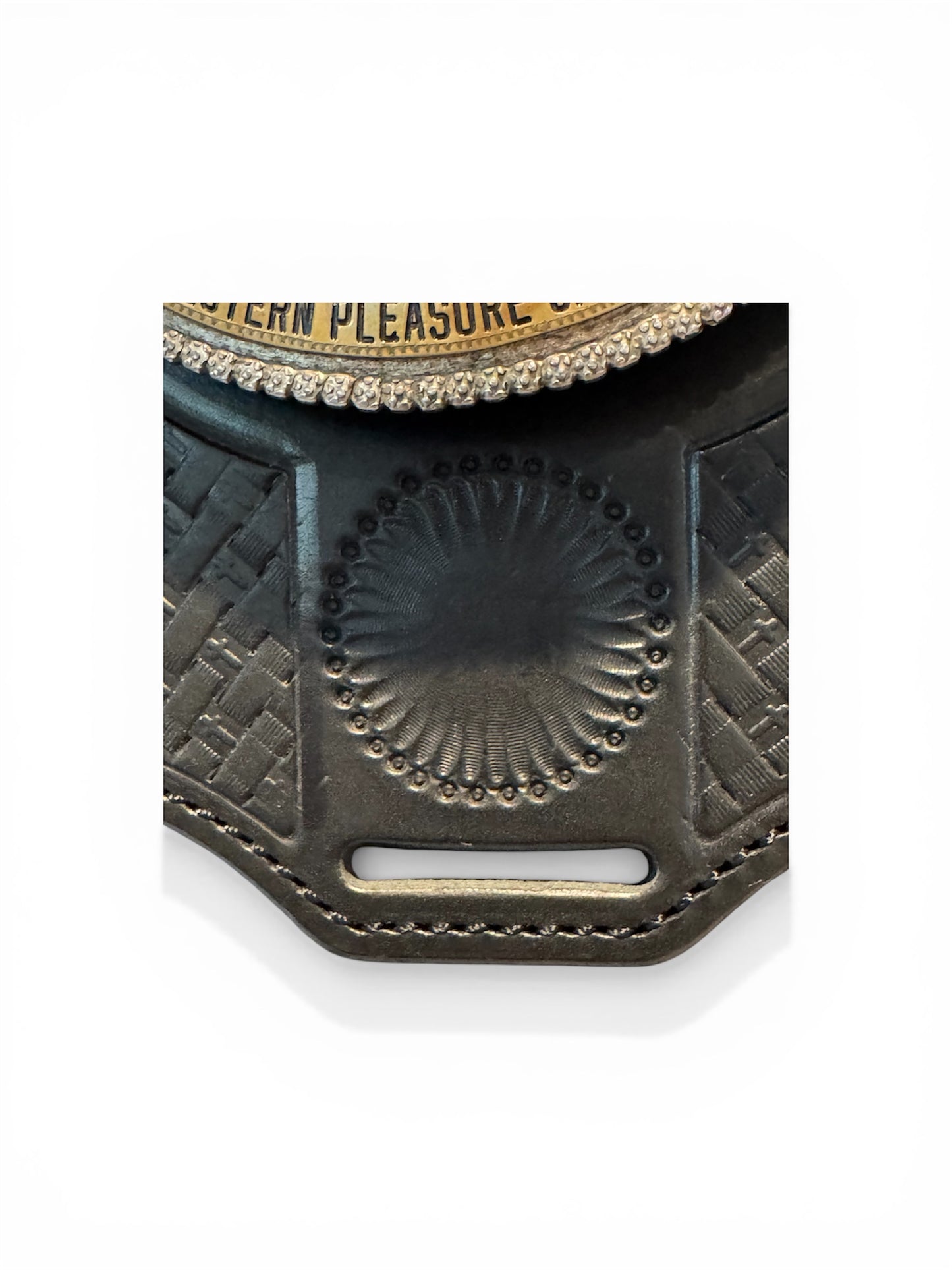 Black Single Buckle Display- Cross Basket Weave