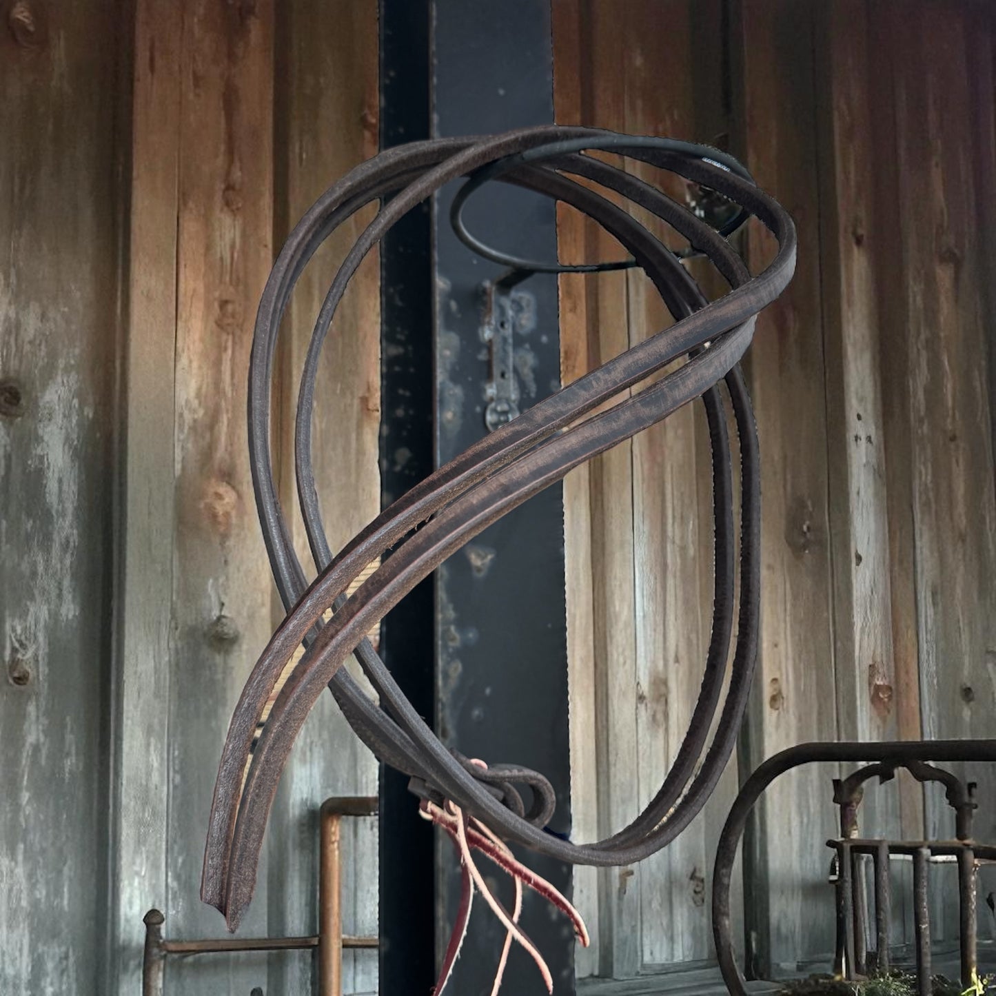 8ft Chocolate Tooled 5/8” Split Reins