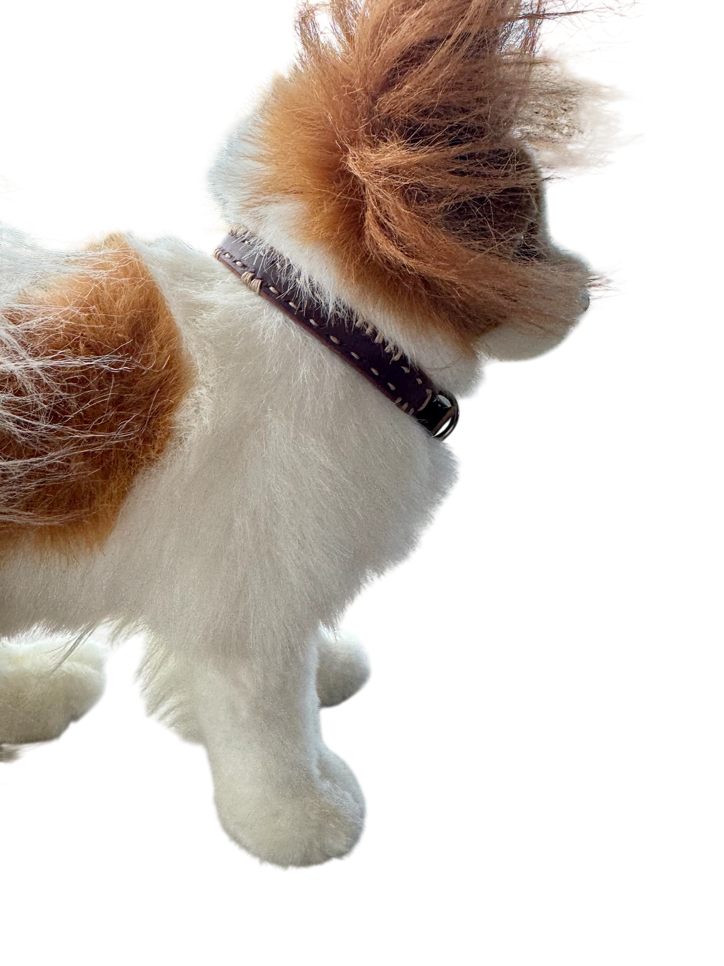 Dog Collar: Tan Variable Stitch