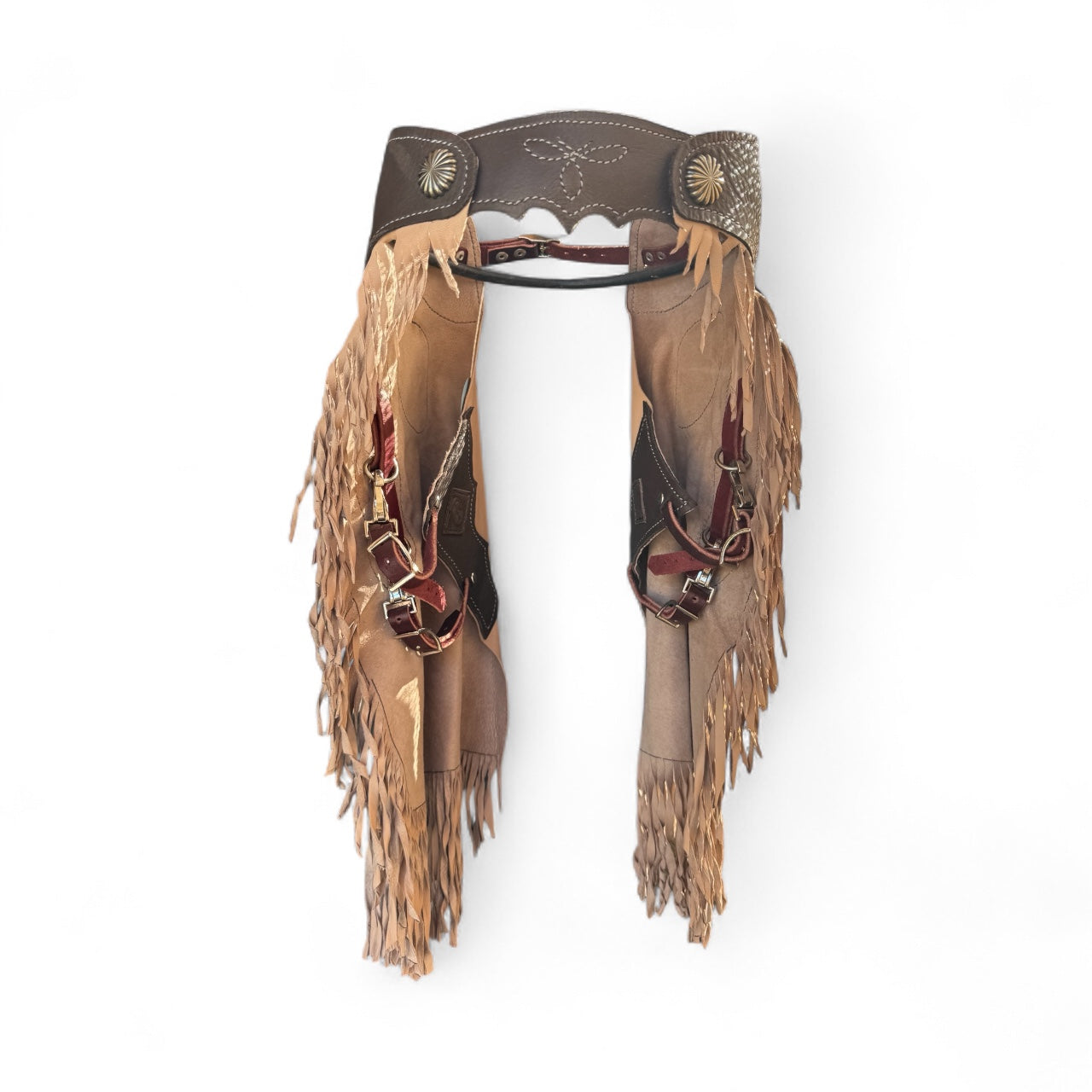 Youth Chinks: Gray/Tan Lamb: Pistol: 4-6yrs