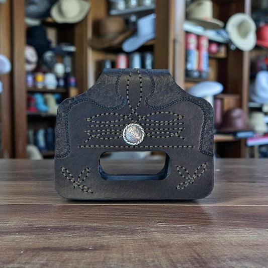 Dark Chocolate Stitched Detail- Hand Towel Holder-Olive