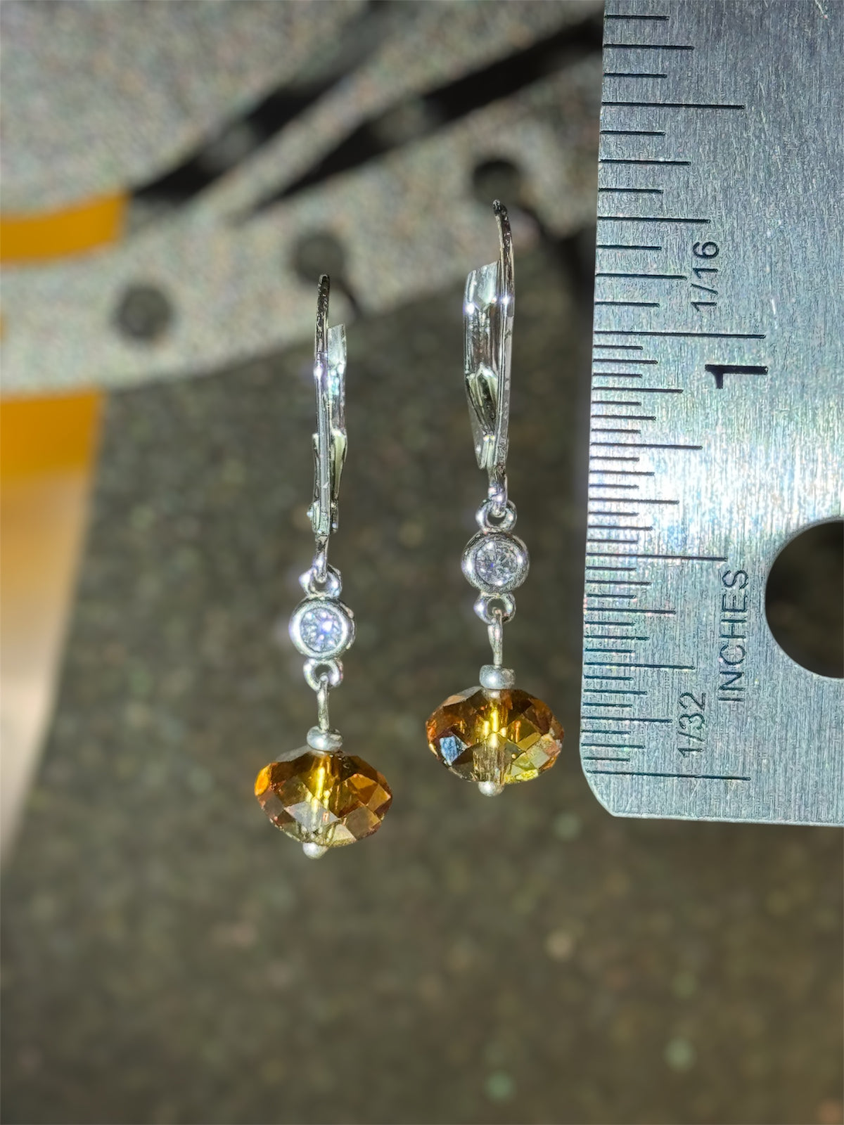 Sterling Silver Brown Fire Swarovski Earrings