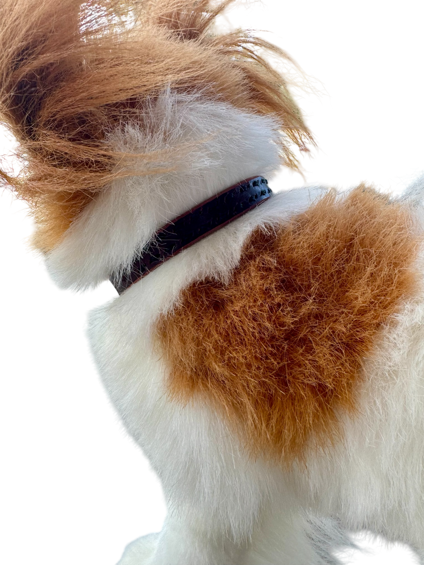 Dog Collar: Black Linear Stitch