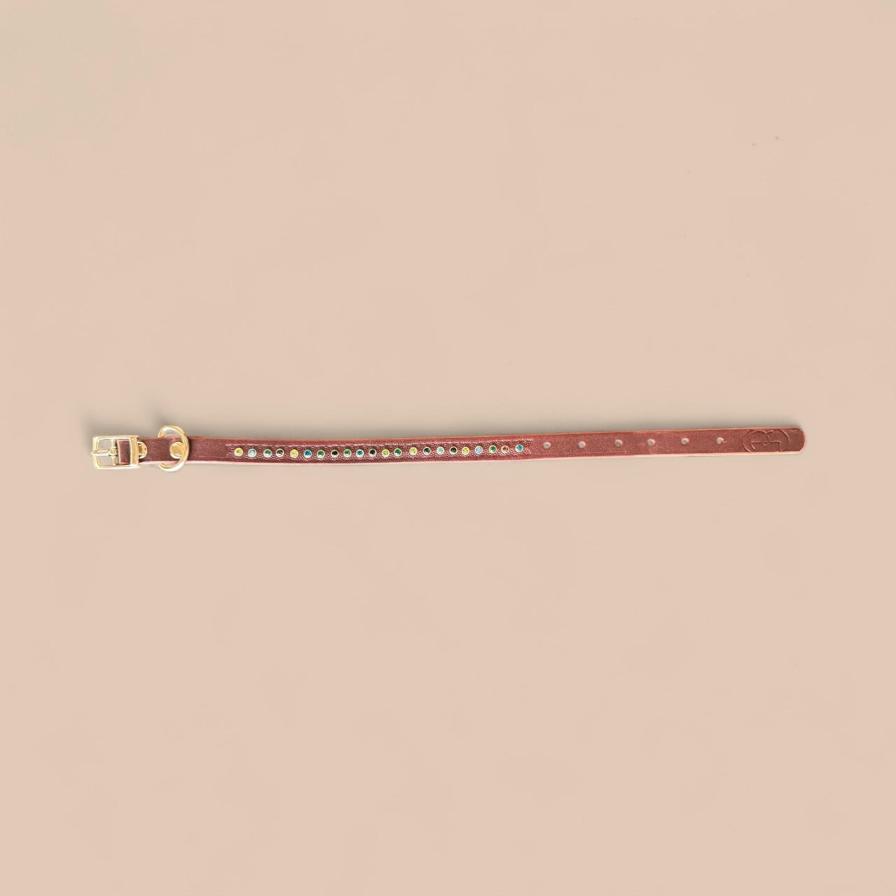 Dog Collar: Rhinestone: Green Tones