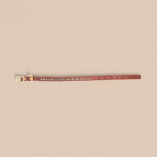 Dog Collar: Rhinestone: Green Tones