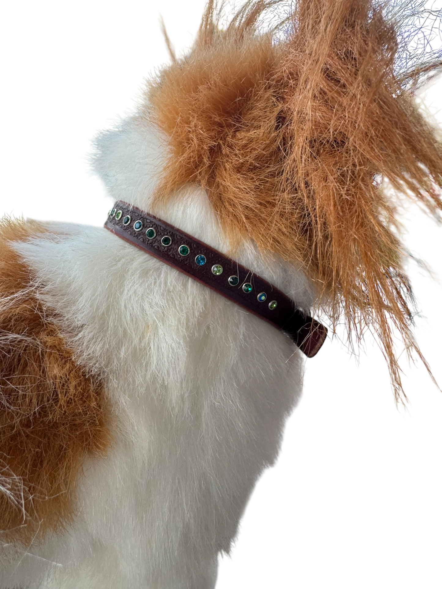 Dog Collar: Rhinestone: Green Tones