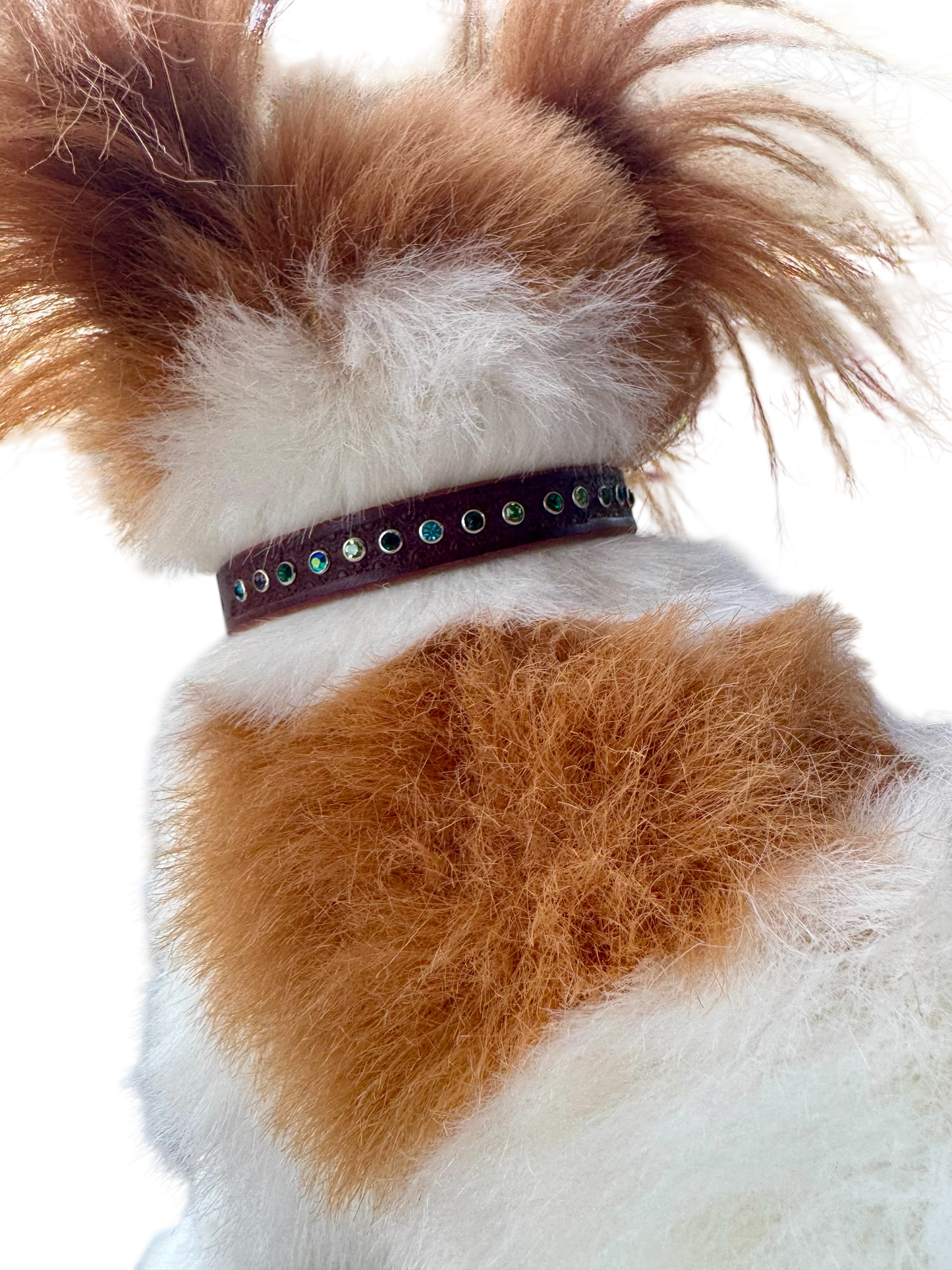 Dog Collar: Rhinestone: Green Tones