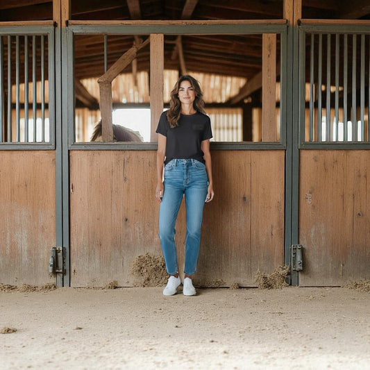 Pretty Real Leather Logo T-Shirt - Black