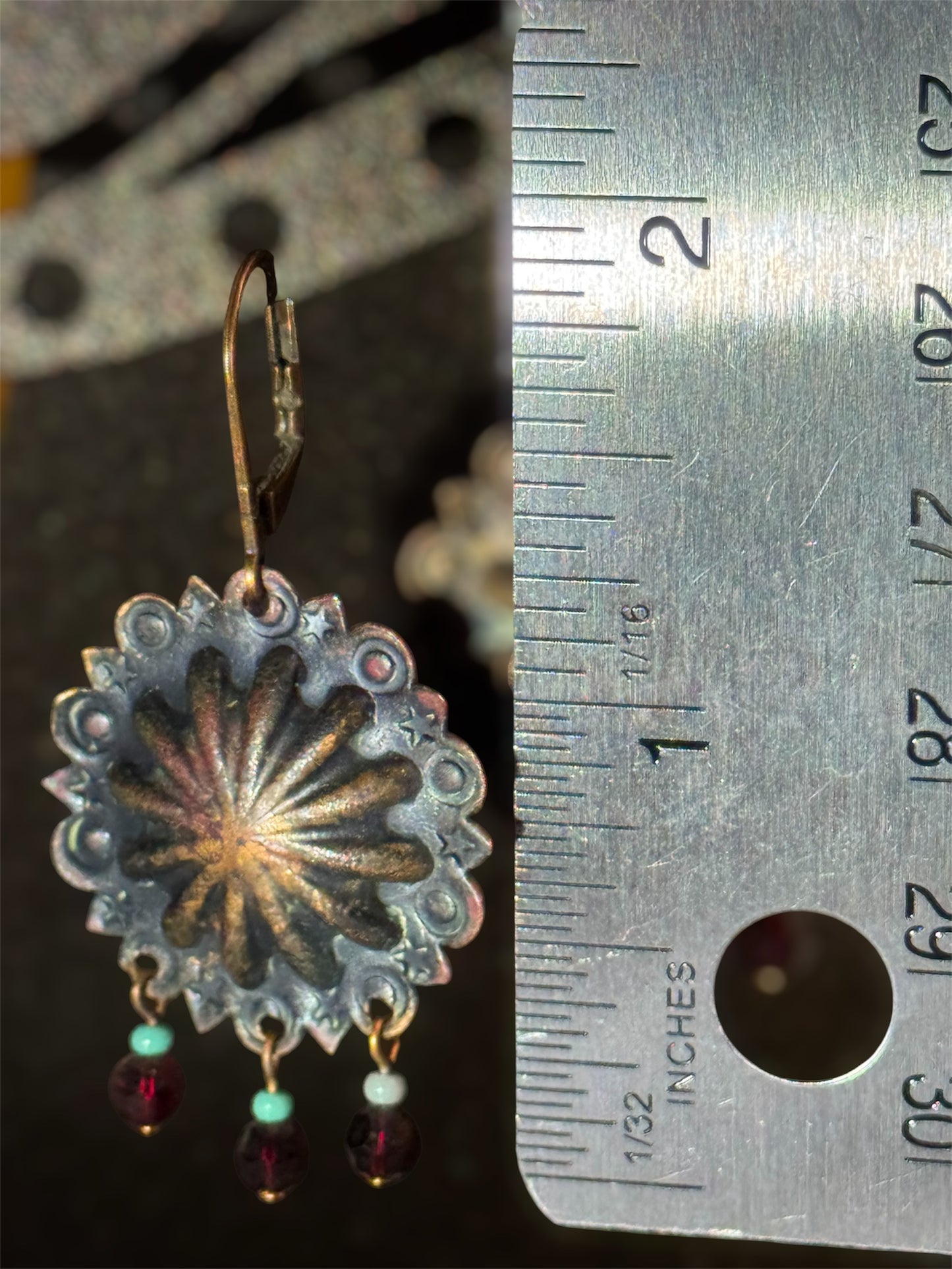 Copper Hand Stamped Dangles