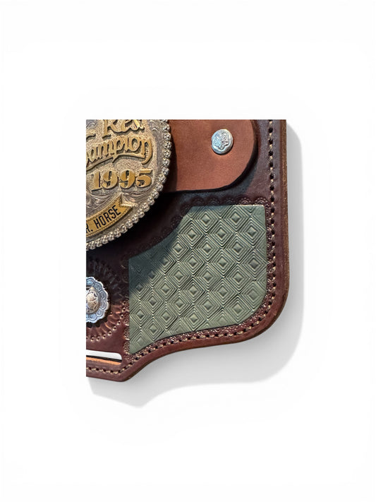 Brown & Painted Single Buckle Display